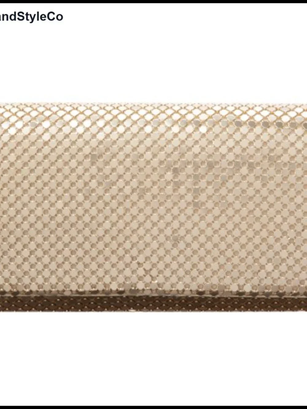 Metal Mesh Evening Clutch Bag with Shoulder Chain - Formal Wedding Prom Purse